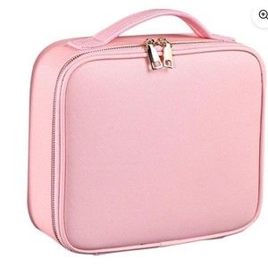 Large Cosmetic bag Adjustable compartments make up and brushes not included